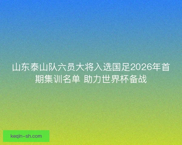山东泰山队六员大将入选国足2026年首期集训名单 助力世界杯备战